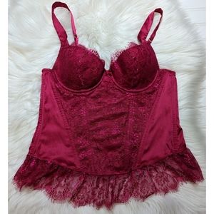 Victoria's Secret Sexy Little Things Pink Lace Bustier Corset // Size 34B